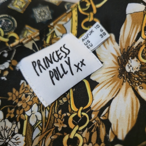 Princess Polly Black and Gold Embellished Slip Mini Dress - Picture 5 of 5